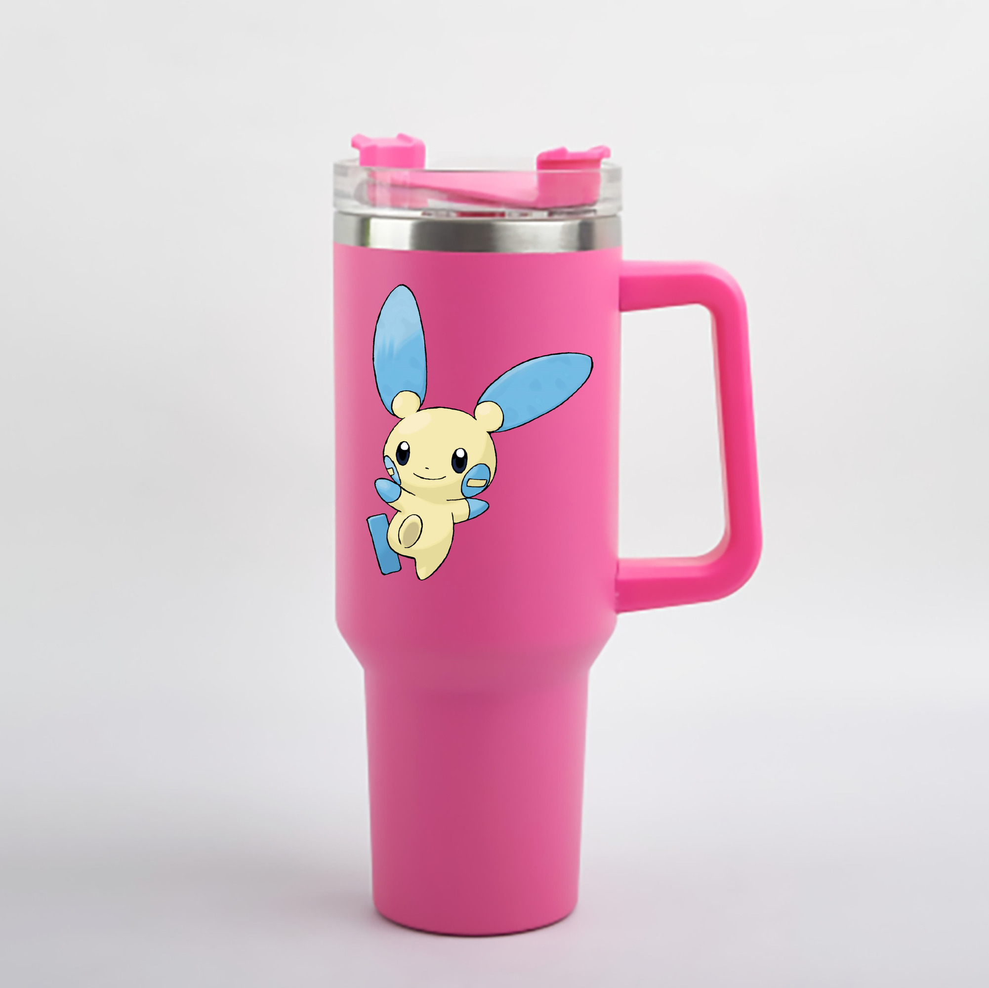 （画像用） ポケットモンスター Pokémon 1200mL車用タンブラー - クリスタルステッカー（プラスチックストロー付き）